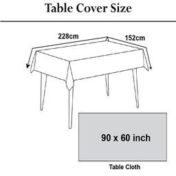 Kuber Industries Pink & White Self-Design Cotton 6-Seater Rectangular Table Cover image 3