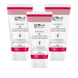 Globus naturals Set Of 3 Glycolic & 1% Salicylic Acid Herbal Face Cream - 50gm each-48