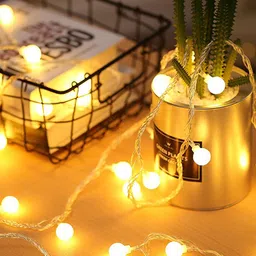 BS AMOR Warm White Globe String Fairy Lights Festive Decor-35