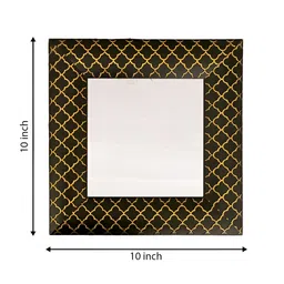 Art Street Black & Beige 2-Pcs Patterned Square Shaped Wall Mirrors image 5