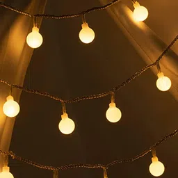 BS AMOR Warm White Globe String Fairy Lights Festive Decor image 2