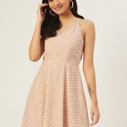 DODO & MOA Polka Dots Printed Georgette Dress-picture-18