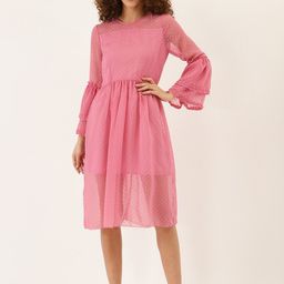 DODO & MOA Flared Sleeves Fit & Flare Dress-image-79