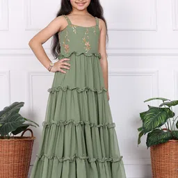 Ethnovog Girls Georgette Maxi Dress-image-59