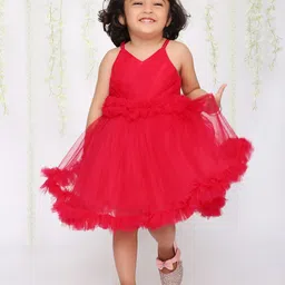 KID1 Girls Shoulder Straps Net A-Line Dress-picture-16