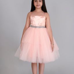 Toy Balloon kids Girls Embellished Sleeveless Net Fit & Flare Knee Length Dress-picture-16
