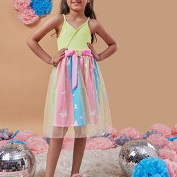 pspeaches Girls Embellished Net Fit & Flare Dress-43