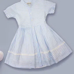 INCLUD Girls Striped Fit & Flare Dress-picture-36