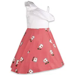 Wish Karo Floral Print One Shoulder A-Line Dress-image-24