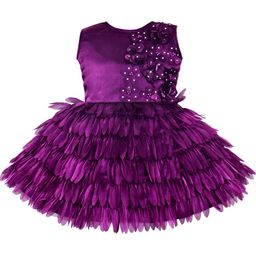 AMIRTHA FASHION Girls Round Neck Ruffled Georgette Fit & Flare Dress-image-32