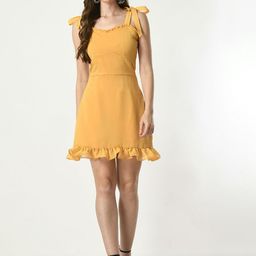 Tushita Shoulder Straps Georgette Fit & Flare Dress-image-16