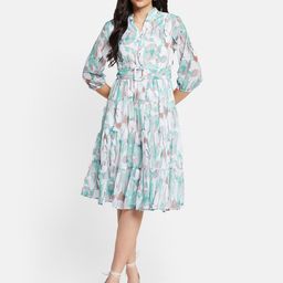 METTLE Floral Print Fit & Flare Dress-image-73