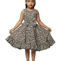 BAESD Infant Girls Animal Print Crepe Fit & Flare Dress-image-67