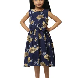 BAESD Infant Girls Floral Print Crepe Fit & Flare Dress-image-73
