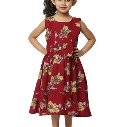 BAESD Girls Floral Printed Fit & Flare Dress-picture-2