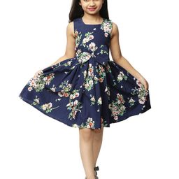 BAESD Girls Floral Printed Fit & Flare Knee Length Dress-image-41