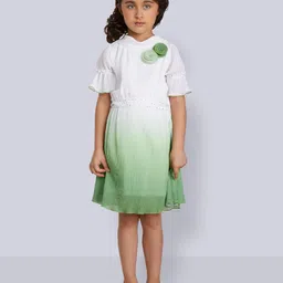 Peppermint Tie and Dye Cowl Neck A-Line Dress-image-91