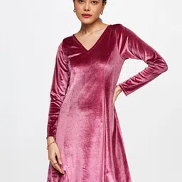 AND Pink A-Line Dress-43