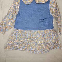 BAESD Girls Floral Print Peter Pan Collar A-Line Dress-picture-43