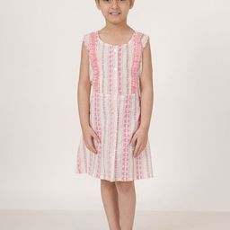 FABRIC FITOOR Girls Geometric Print Cotton A-Line Dress-image-59
