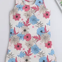 The Magic Wand Girls Floral Printed Cotton A-Line Dress-picture-14