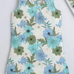 The Magic Wand Girls Floral Print Cotton A-Line Dress-picture-42