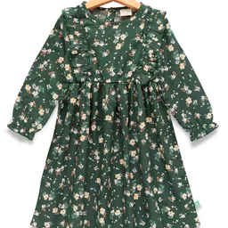 JusCubs Girls Cotton Floral Print A Line Dress-20
