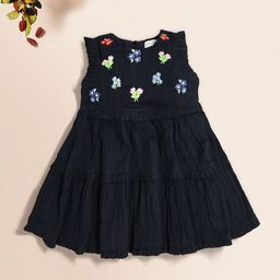 Cherry Crumble Floral Print A-Line Dress-image-88