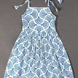 OMPAX Ethnic Motifs Print A-Line Dress-53