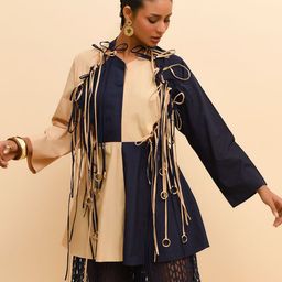 R.Y by Rishi and Vibhuti Women Printed V-Neck Long Sleeves A-Line Dress-image-15