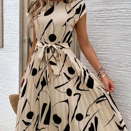 StyleCast Printed A-Line Dress-image-60