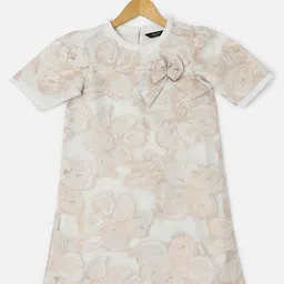 Allen Solly Junior Girls Self Design A-Line Dress-image-31