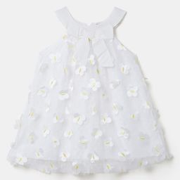 Hopscotch Girls White Floral Embellished Gown Dress-picture-48
