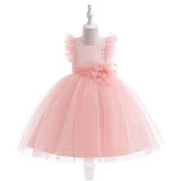 StyleCast Pink Round Neck Sleeveless Fit & Flare Balloon Dress-image-44
