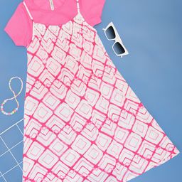 Pantaloons Junior Checked A-Line Dress-16