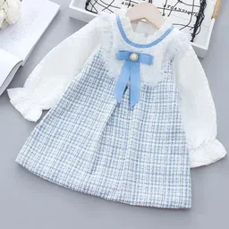 Bold N Elegant Girls Self Design Fit & Flare Dress-image-9