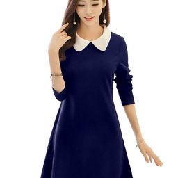 BAESD Blue Peter Pan Collar A-Line Dress-image-11