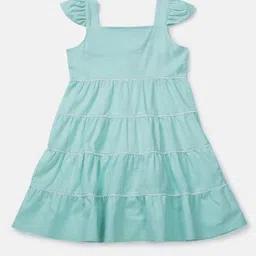 Gini and Jony Girls Flutter Sleeves Tiered Cotton A-Line Dress-image-17