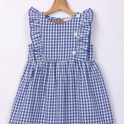 Beebay Girls Checked A-Line Cotton Dress-43