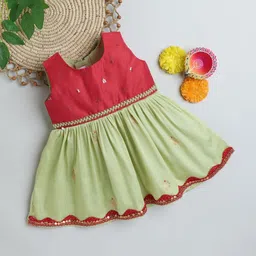MANY FROCKS & Colourblocked Satin Fit & Flare Dress-image-56
