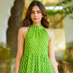 Ambraee Women Striped Fit & Flare Dress-image-70