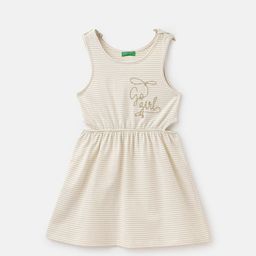 United Colors of Benetton Girls Striped Sleeveless Fit & Flare Dress-picture-39
