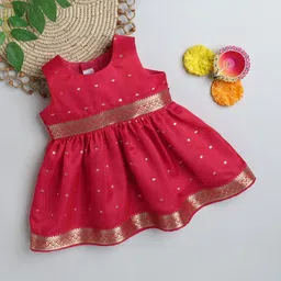 MANY FROCKS & Girls Embroidered Fit & Flare Dress-image-81