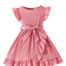 StyleCast x Revolte Girls Flutter Sleeve Fit & Flare Dress-picture-49