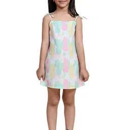 BAESD Printed Linen A-Line Dress-image-95