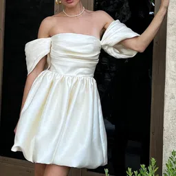 StyleCast Off-Shoulder Fit & Flare Dress-image-90