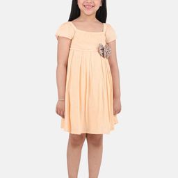 One Friday Girls Cream-Coloured A-Line Dress-28