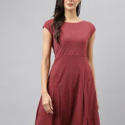 Latin Quarters Self Design A-line Dress-12