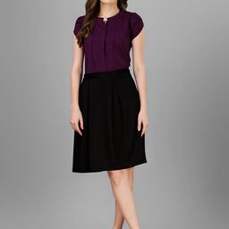 Kinjo Short Sleeve Mandarin Collar Top & Skirts-image-53