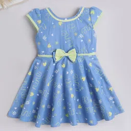 The Magic Wand Girls Conversational Print Fit & Flare Dress-image-59